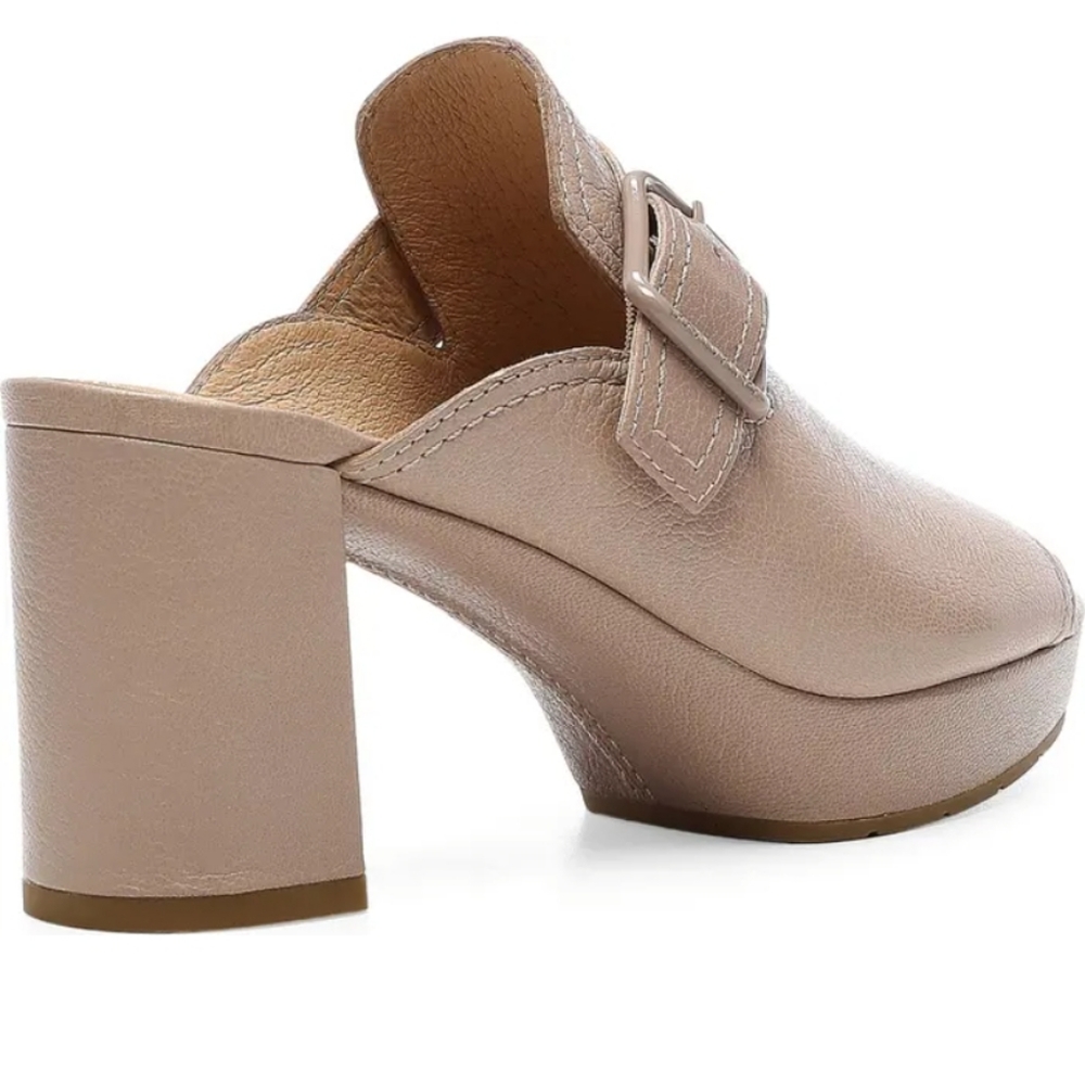 Donald J. Piner Gramercy Open Toe Platform Mule Mushroom -8.5 - Picture 2 of 11